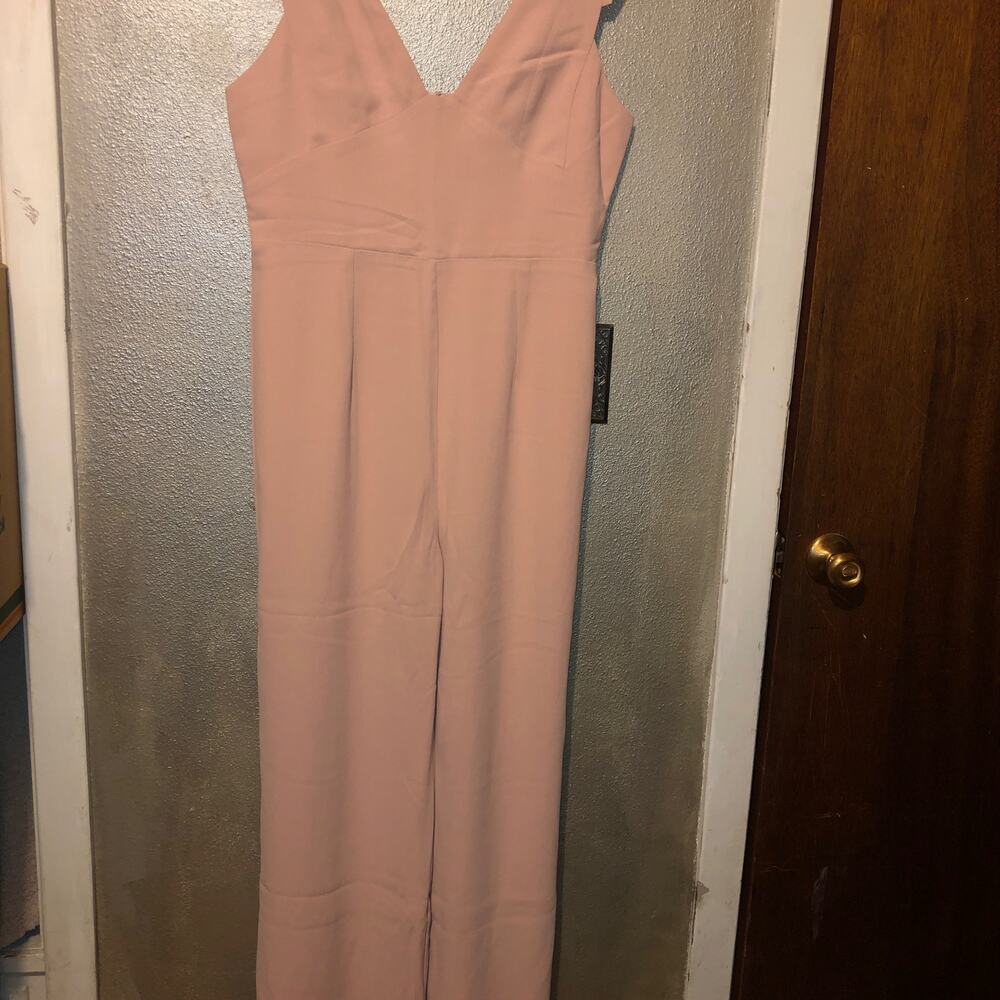 Foxiedox Blush Pink Preppy Academia Girly Cap Sleeves V-neck  Jumper / Jumpsuit